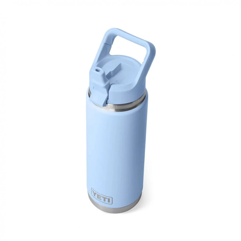 Rambler™ 26oz Bottle, Straw Cap - Big Sky Blue - Image 4