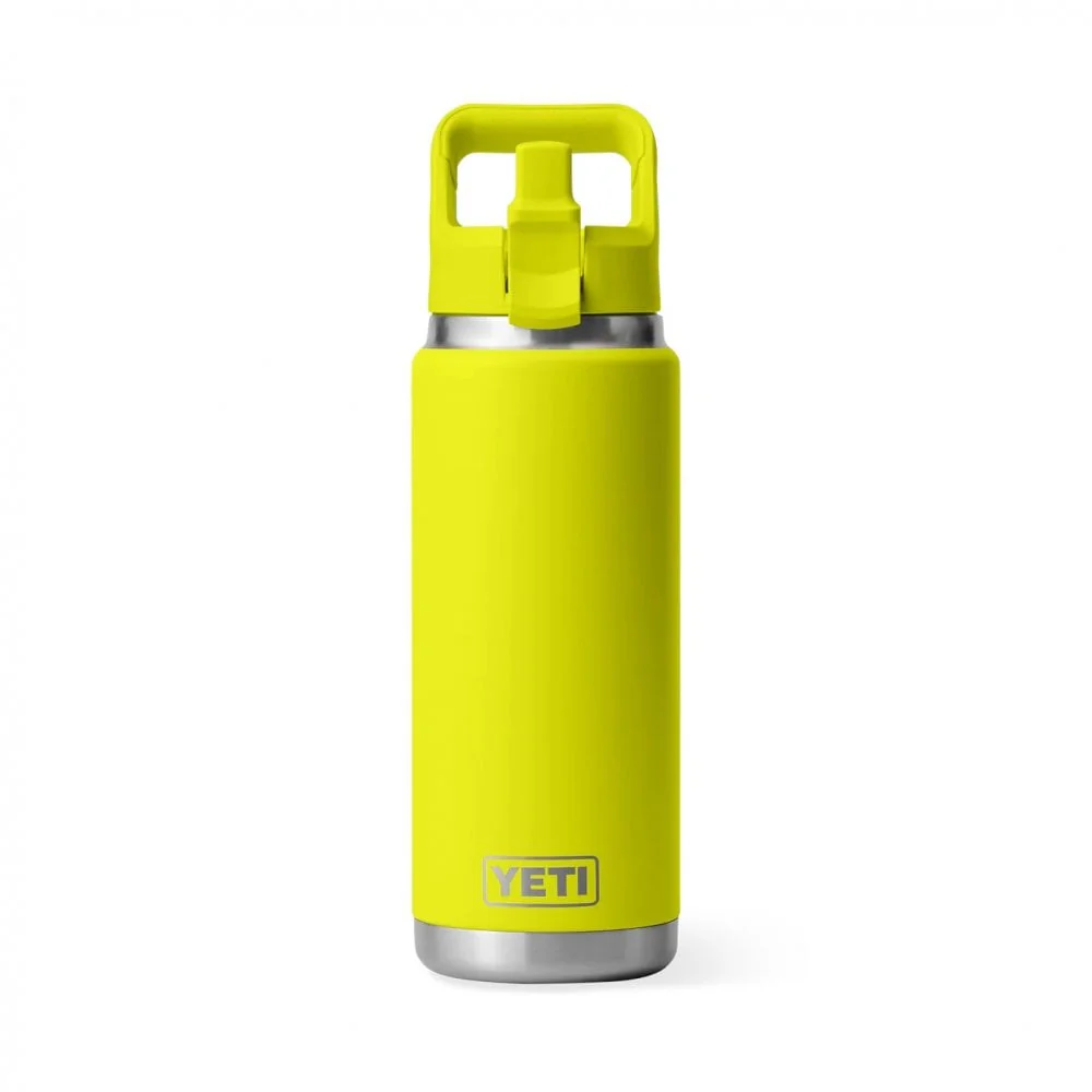 Rambler™ 26oz Bottle, Straw Cap - Firefly Yellow - Image 4