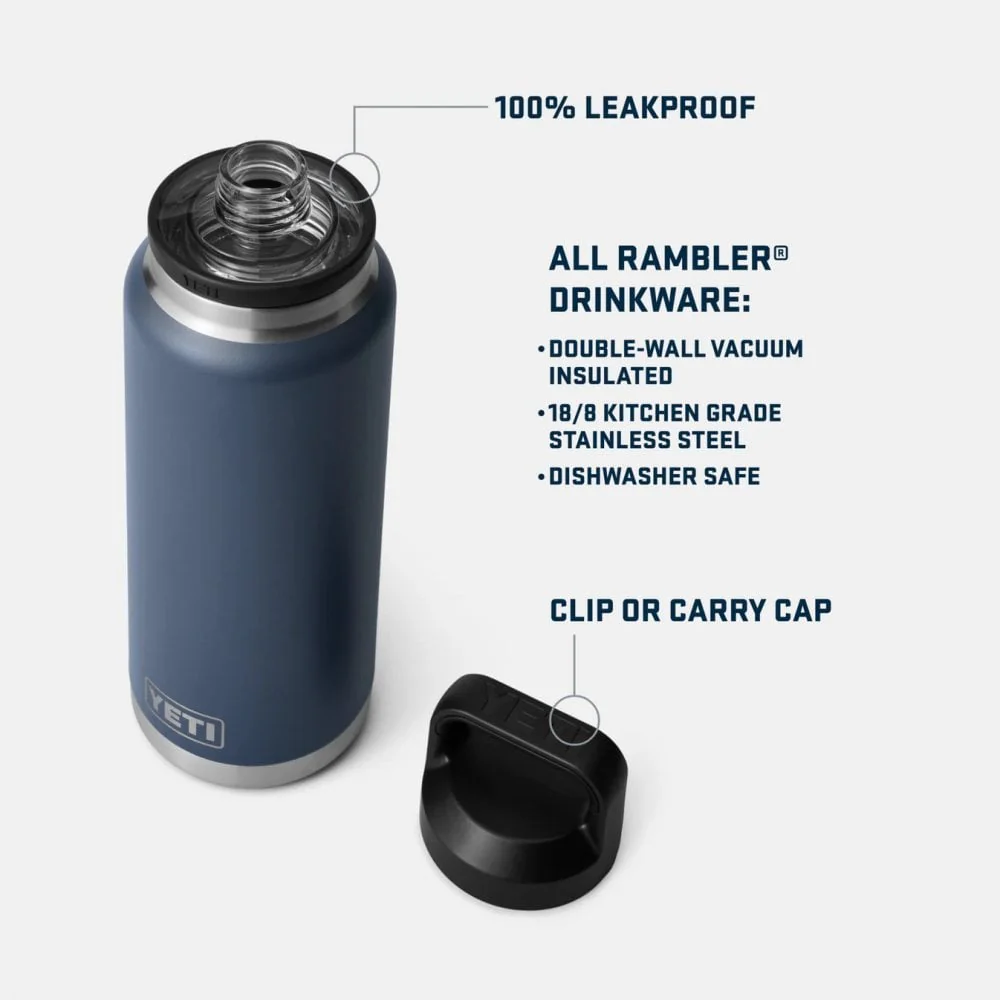 Rambler® 36 Oz (1065 Ml) Bottle - Chug Cap - Black - Image 5
